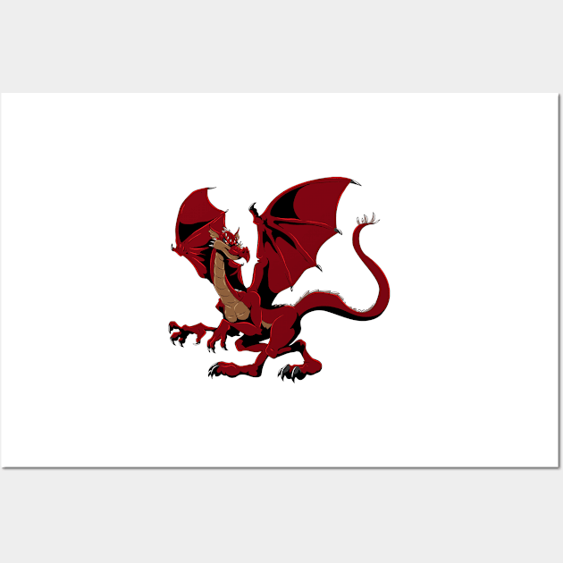 Cartoon Dragon Wall Art by Qspark